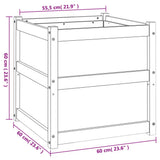Garden Planter 60x60x60 cm Solid Wood Pine 837424