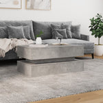 ZNTS Coffee Table with LED Lights Concrete Grey 90x50x40 cm 839864