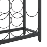 Wine Rack for 95 Bottles Black 54x18x200 cm Wrought Iron 358368