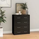 Sideboard with 4 Drawers 60x30.5x71 cm Black 342577