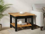 Side Table EKAI Black 50 x 50 x 45.5 cm Solid Pine Wood 42037021