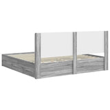 Bed Frame with Storage and Headboard Grey Sonoma 180 x 200 cm 3413928