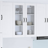 Wall Glass Cabinet LUCCA White 80 x 31 x 100 cm Engineered Wood 885155