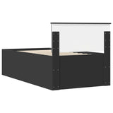 Daybed with Drawer Manual Black 75 x 190 cm Engineered Wood 3408537