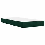 Box Spring Bed with Mattress Dark Green 90x190 cm Velvet 3286183