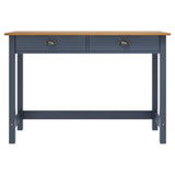 Console Table Hill with 2 Drawers Grey 110x45x74 cm Solid Pine Wood 288993
