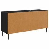 TV Cabinet BORNE 102 x 33 x 51 cm Black Oak Engineered Wood 8007096