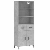 Highboard Concrete Grey 69.5x34x180 cm Engineered Wood 3200517