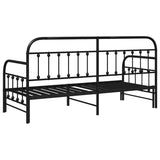 Daybed Frame Black 80 x 200 cm Powder-Coated Steel 42002636