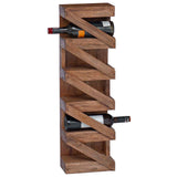 Wine Rack Natural 24 x 14 x 80 cm Solid Mahogany Wood 42012358