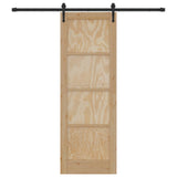 Sliding Door ORKDAL Natural and Black 73.5 x 211 cm 3445576