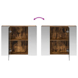 Bathroom Mirror Cabinet Smoked Oak 60 x 14.5 x 50 cm 889075
