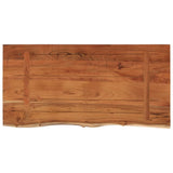 Table Top 80x40x3.8 cm Rectangular Solid Wood Acacia Live Edge 370298