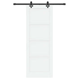 Sliding Door ORKDAL 78 x 211 cm Engineered Wood White and Black 3450189