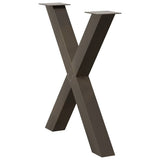 Dining Table Legs X-Shaped 3 pcs Natural Steel 80x cm Steel 4012995
