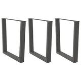 Dining Table Legs V-Shape 3 pcs Anthracite 90x cm Steel 4012670