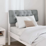 Upholstered Headboard Light Grey 80 cm Solid Pine Wood 879203