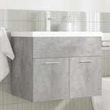 ZNTS Bathroom Sink Cabinet with Built-in Basin and Faucet Concrete Grey 3324889