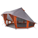 Tipi Tent with Roof Grey and Orange 508 x 470 x 300 cm Taffeta 42000968