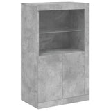 Sideboard with LED Lights Concrete Grey 181.5x37x100 cm 3209180