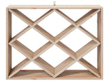 Wine Rack 2 pcs Natural 62 x 25 x 62 cm Solid Pine Wood 893318