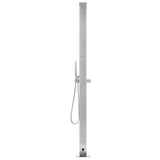 Garden Shower with Brown Base 225 cm Stainless Steel 3070777