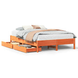 Bed Frame without Mattress Wax Brown 140x190 cm Solid Wood Pine 3301724