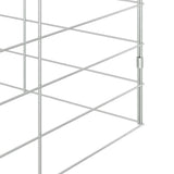 Rabbit Cage Silver 400 x 100 x 210 cm Galvanised Steel 42019243