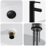 Bathroom Wash Basin Matte Black 40.5 x 40.5 x 15.5 cm Metal 890241