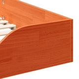 Bed Frame Wax Brown 90 x 200 cm Solid Pine Wood 873390