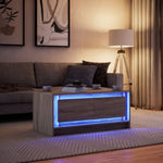 ZNTS Coffee Table with LED Lights Sonoma Oak Engineered Wood 851986