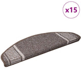 Self-adhesive Stair Mats 15 pcs Brown 65 x 21 x 4 cm 42011454