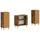 2 Piece Bathroom Cabinet Set ARNHEM Smoked Oak Engineered Wood 3418013