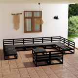 ZNTS 13 Piece Garden Lounge Set Solid Pinewood 3076228