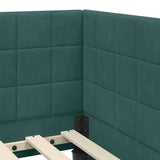 Corner Bed Frame Dark Green 80 cm x 200 cm Velvet 42016370