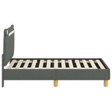 Toddler Bed Frame with Headboard Dark Grey 70 x 140 cm Fabric 42011205