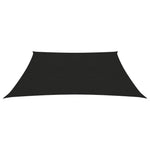 ZNTS Sunshade Sail 160 g/m² Black 6x6 m HDPE 311719