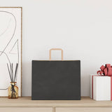 Paper Bags 250 pcs with Handles Black 32x22x24 cm 4101875