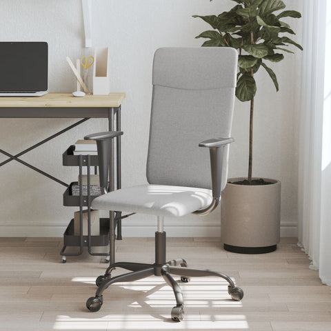 ZNTS Office Chair Light Grey Fabric 353017