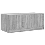 Coffee Table with Glass Doors Grey Sonoma 102x50x42 cm 836418