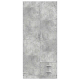 Wardrobe Concrete Grey 80x52x180 cm Engineered Wood 800643