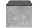 Hall Bench with Cushion Concrete Grey 83 x 38 x 45 cm 891579