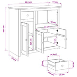 Microwave Sideboard PANAMA Honey Wax 99.5 x 44 x 86.5 cm 42033388