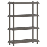 Shelving Unit 4-Tier 100 x 40 x 136.5 cm PP Light Grey 8011751