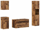 4 Piece Bathroom Cabinet Set UTRECHT Old Wood Engineered Wood 3417979