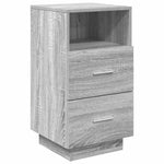 ZNTS Bedside Cabinet with 2 Drawers Grey Sonoma 36x36x68 cm 858588