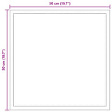 LED Bathroom Mirror Transparent 50 x 50 cm Tempered Glass 42045808