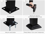 Matte Black Outdoor 4 Level Iron Handrail 59416717