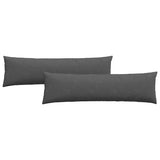Sofa Pillows 2 pcs Dark Grey 145 x 40 cm Corduroy Fabric 42013861