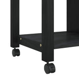 Kitchen Trolley MONZA Black 84 x 40 x 88.5 cm Solid Pine Wood 42027043